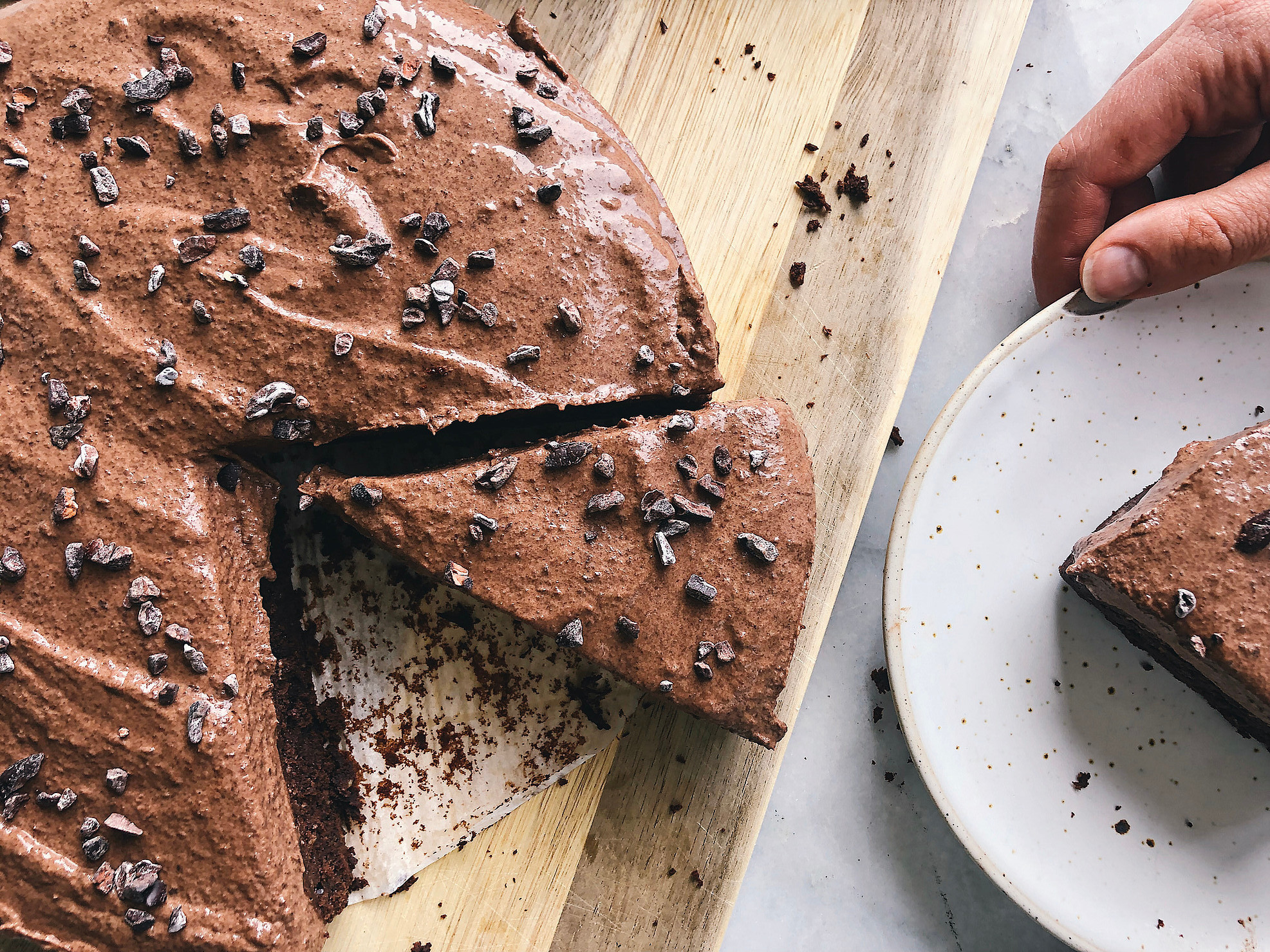 Flourless Brownie Mousse Cake