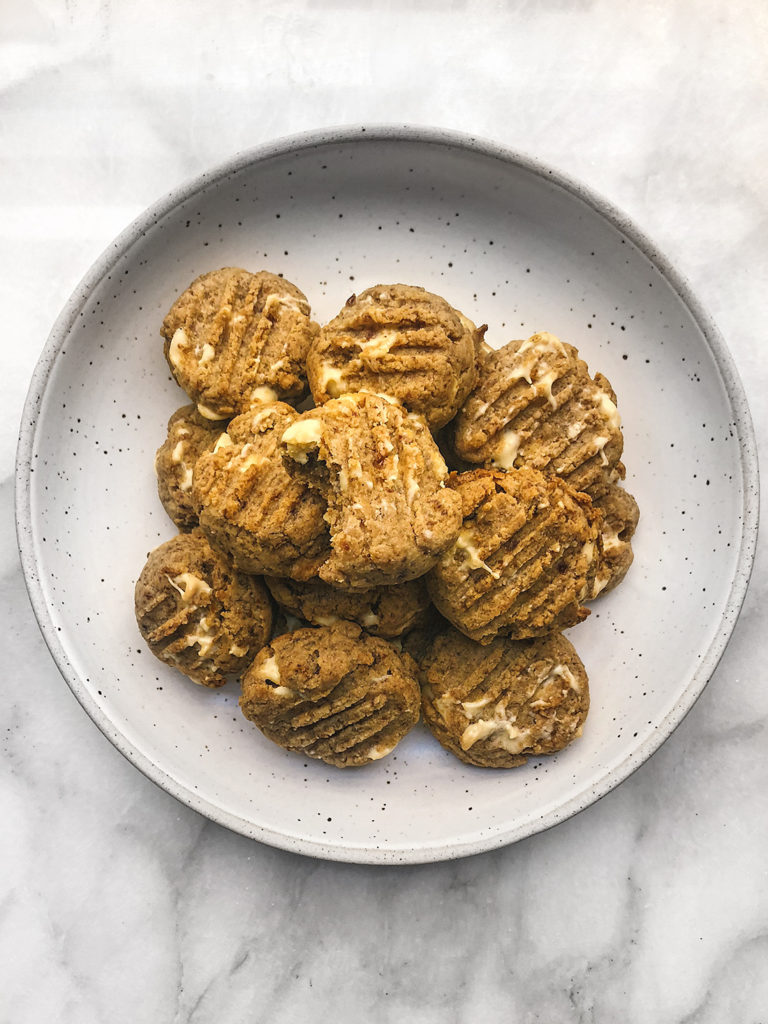 tahini white chocolate chip cookies