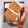 Paleo Pumpkin Cake with coconut icing