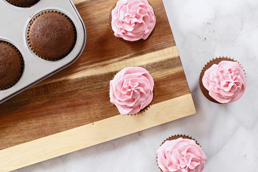 Pink Velvet Cupcakes