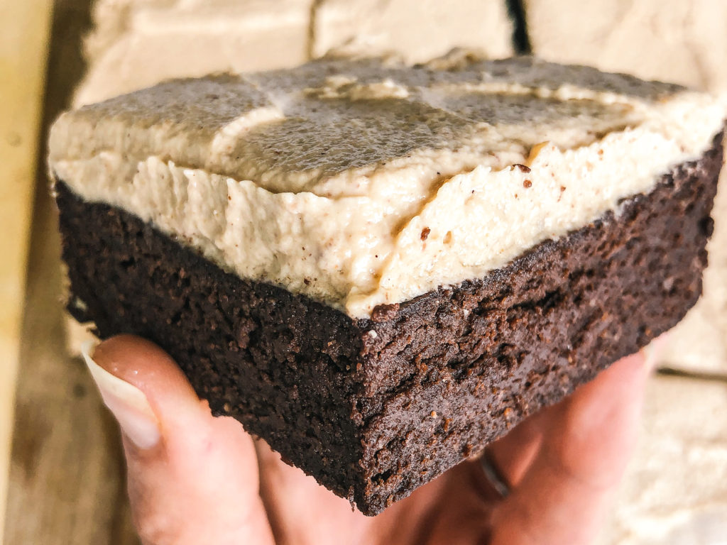 Sugar Free peanut butter frosted brownies