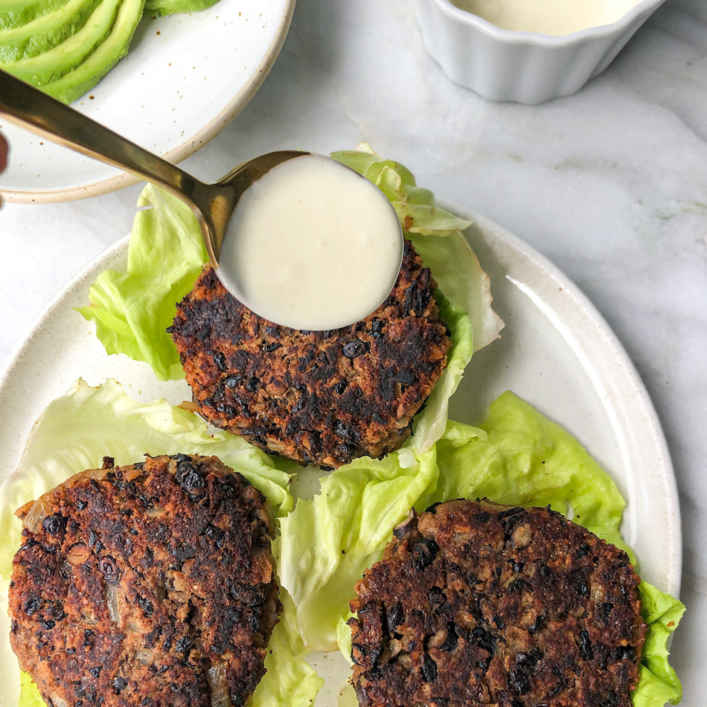 Vegan grain Free black bean burgers